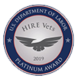 US Department of Labor HIRE Vets 2019 Platinum Award